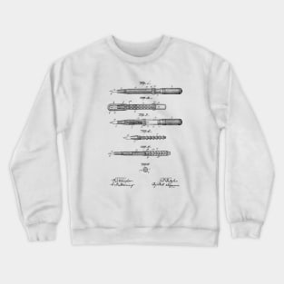 Fountain Pen Vintage Patent Hand Drawing Crewneck Sweatshirt